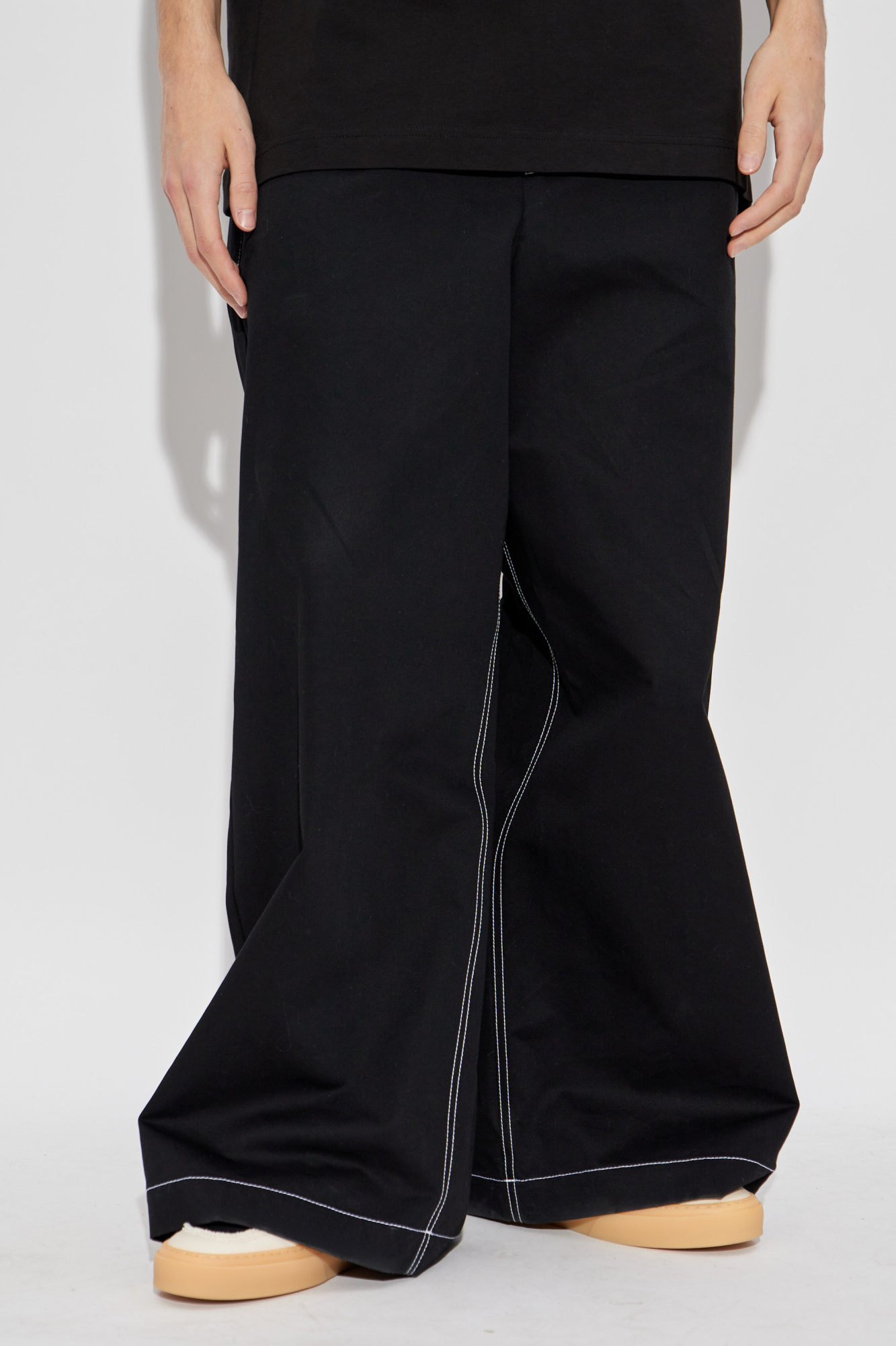 MONCLER × Palm Angels コットン ブラックパンツ 関税送料込 Moncler Genius x Palm Angels Track Pants in Black Moncler